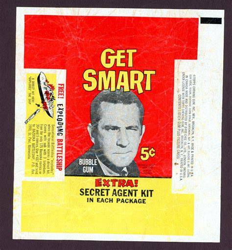 get smart trading card wrapper in poor condition|Topps Get Smart Wax Wrapper .